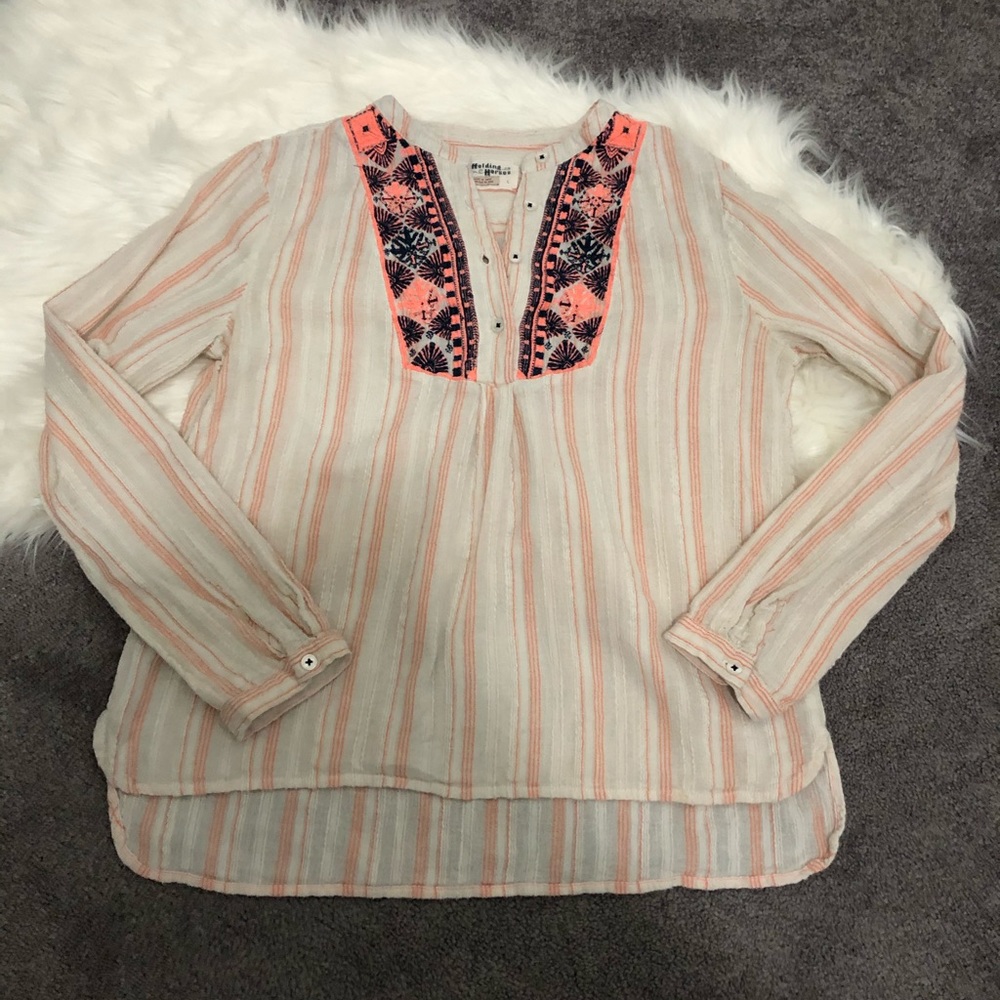 Anthropologie Holding Horses top. Size Large